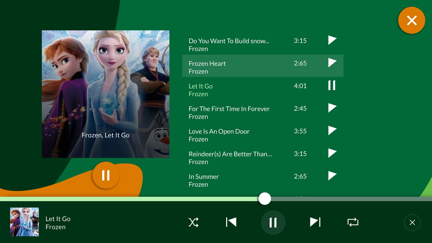 Kids Mode, Audio player
