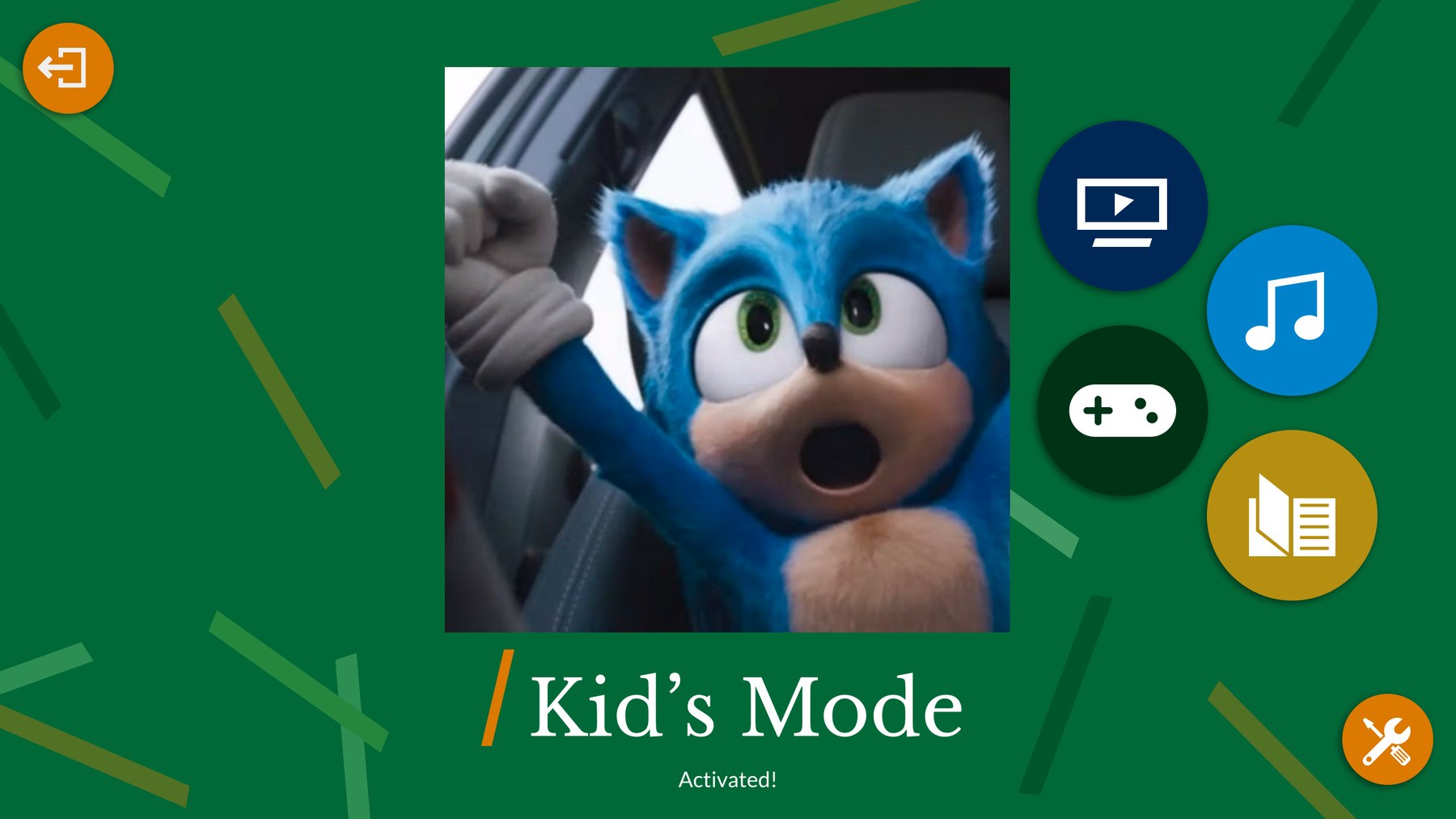 Kids Mode, the same screen before and after the redesign — After