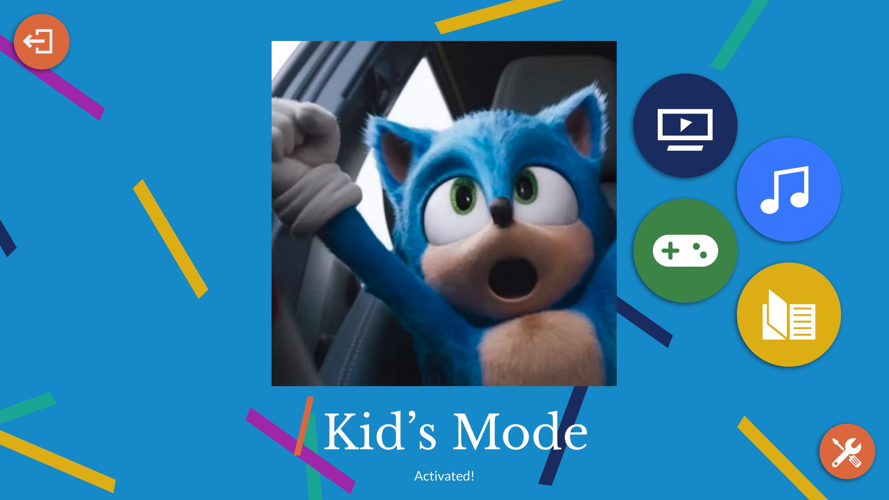 Kids Mode, the same screen before and after the redesign — Before